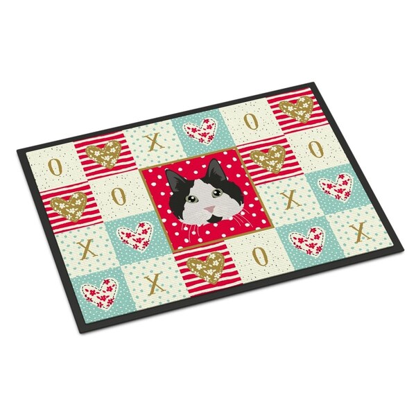 Carolines Treasures 18 x 27 in. Cymric No.2 Cat Love Indoor or Outdoor Mat CK5109MAT - main